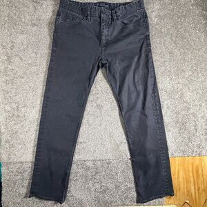 Guess Men's Premium Jeans Lincoln Slim Straight Black Denim 36x32